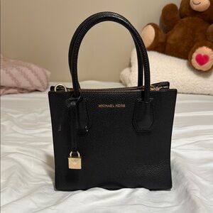 Michael Kors Black Mini Bag with Gold Hardware